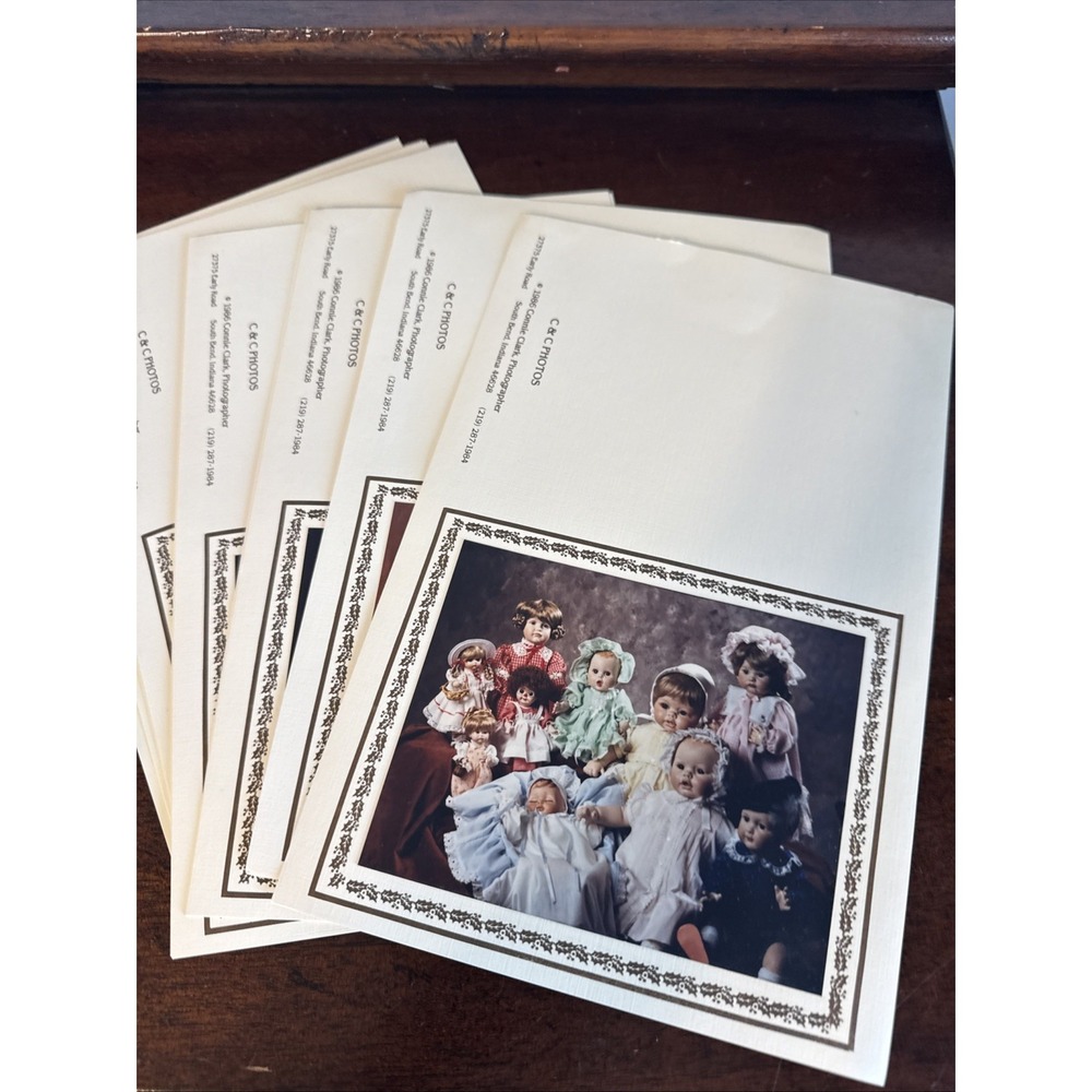 12 Pc. Personal Doll Collection Photo Holiday Greeting Card Set, Indiana  RARE
